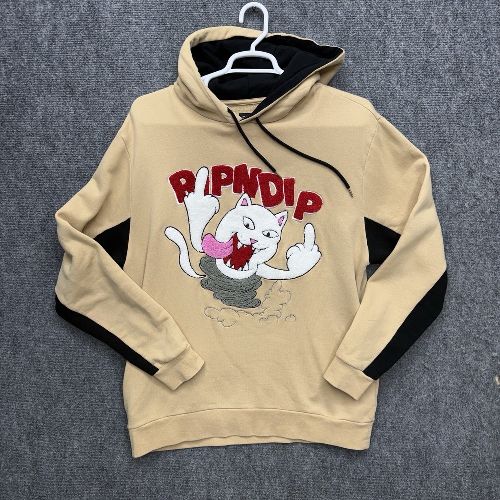 RIPNDIP 2 sided Nermanian Devil Embroidered Hoodie Men's Size Large